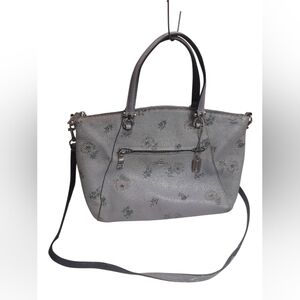 Coach Floral Meadow Print Blue Crossbody Hand Bag